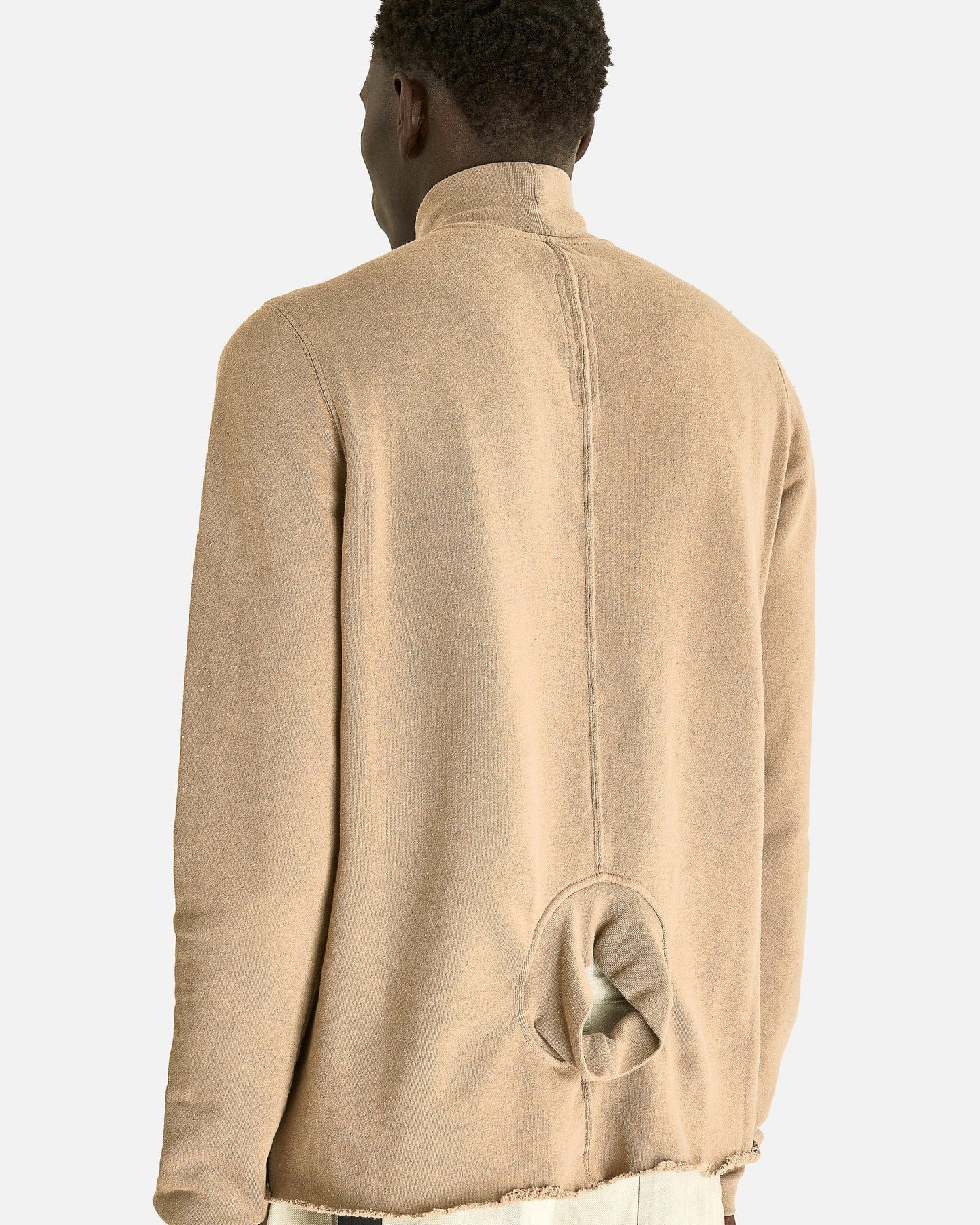 Rick Owens DRKSHDW Men Sweaters Headon Double Sweater in Dirty Pearl