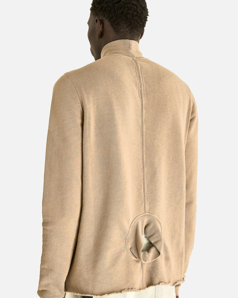 Rick Owens DRKSHDW Men Sweaters Headon Double Sweater in Dirty Pearl