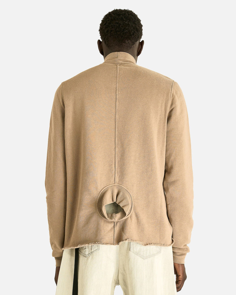Rick Owens DRKSHDW Men Sweaters Headon Double Sweater in Dirty Pearl
