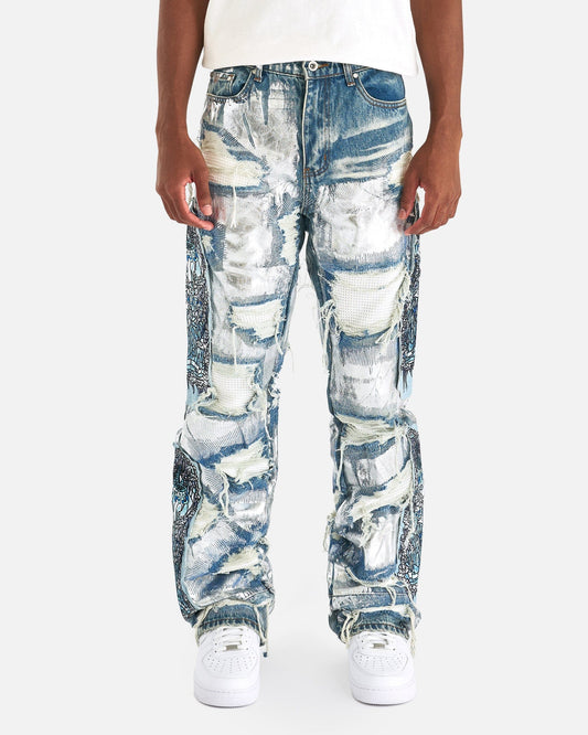 Who Decides War Men's Jeans Heavy Metal Denim in Sky