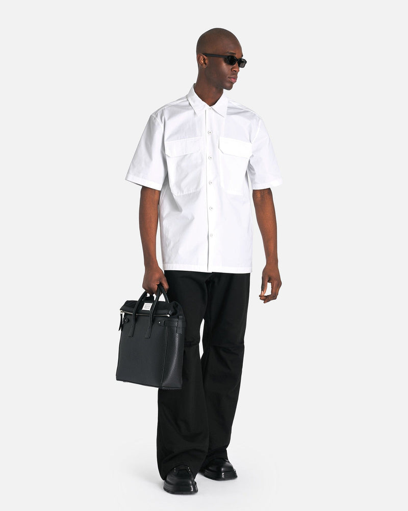 Jil Sander Men's Shirts Heavy Organic Cotton Poplin Shirt in Optic White