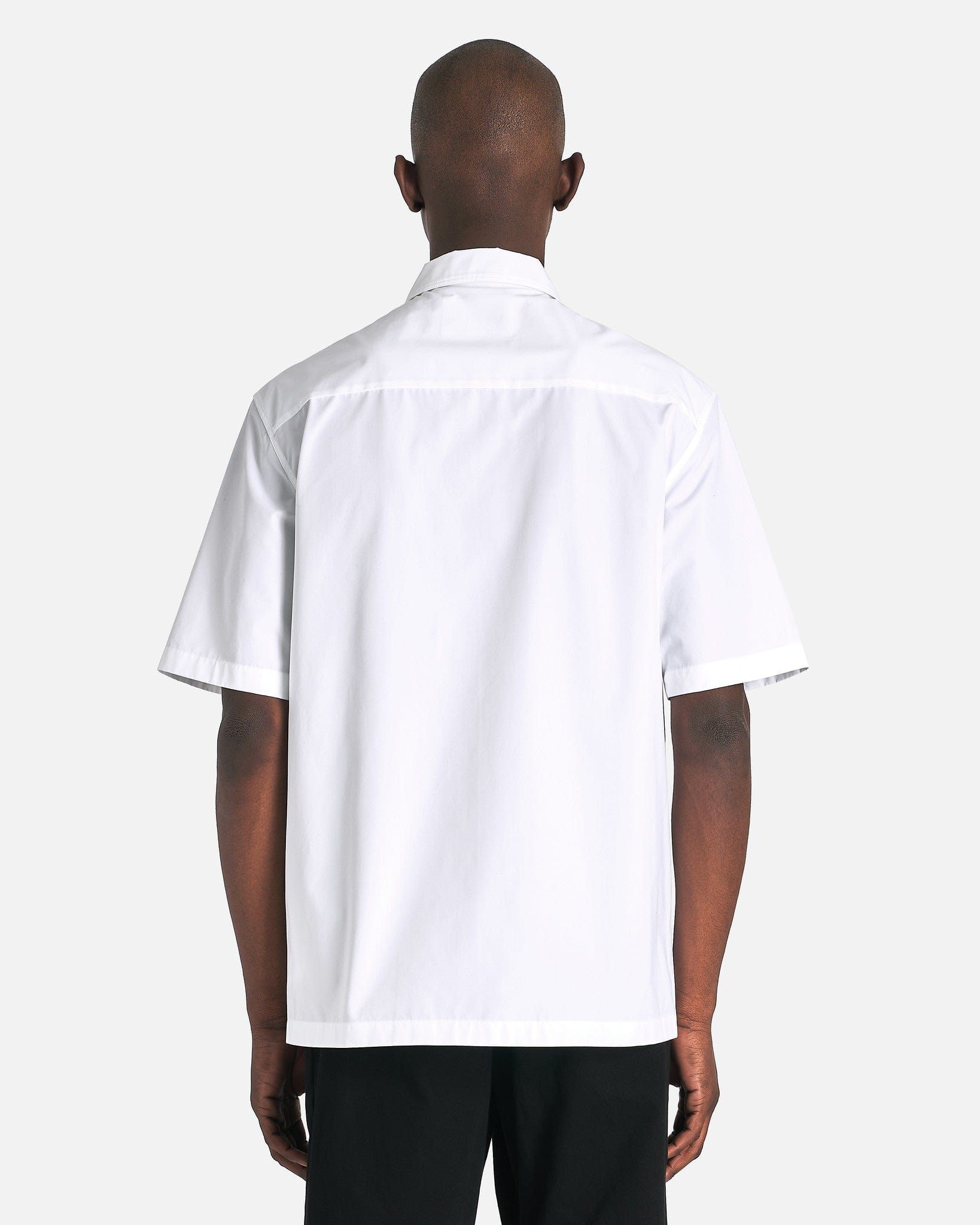 Jil Sander Men's Shirts Heavy Organic Cotton Poplin Shirt in Optic White