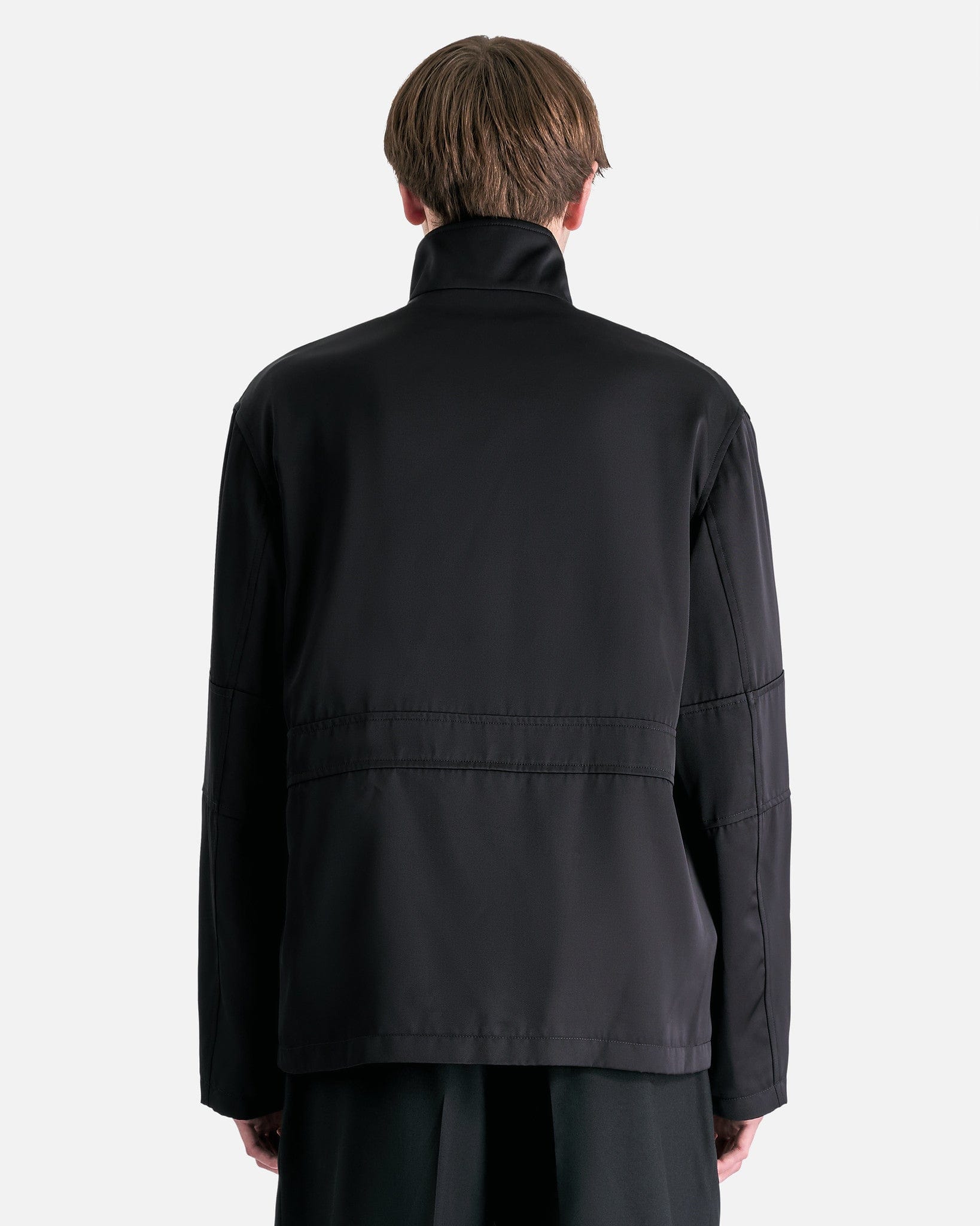 Jil Sander Men's Jackets Heavy Viscose Silk Twill Blouson in Black
