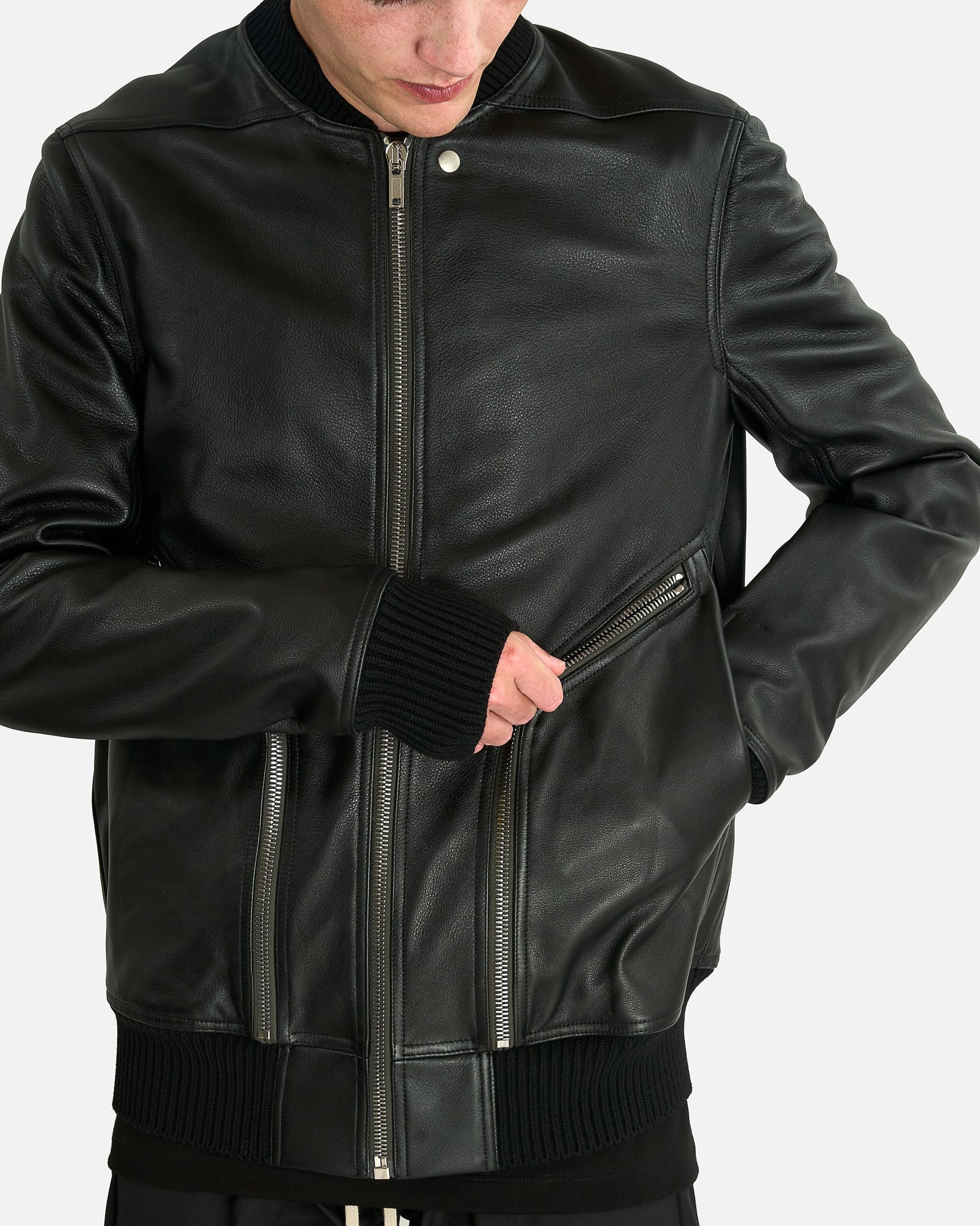 Rick Owens Men's Jackets Heizer Flight in Black