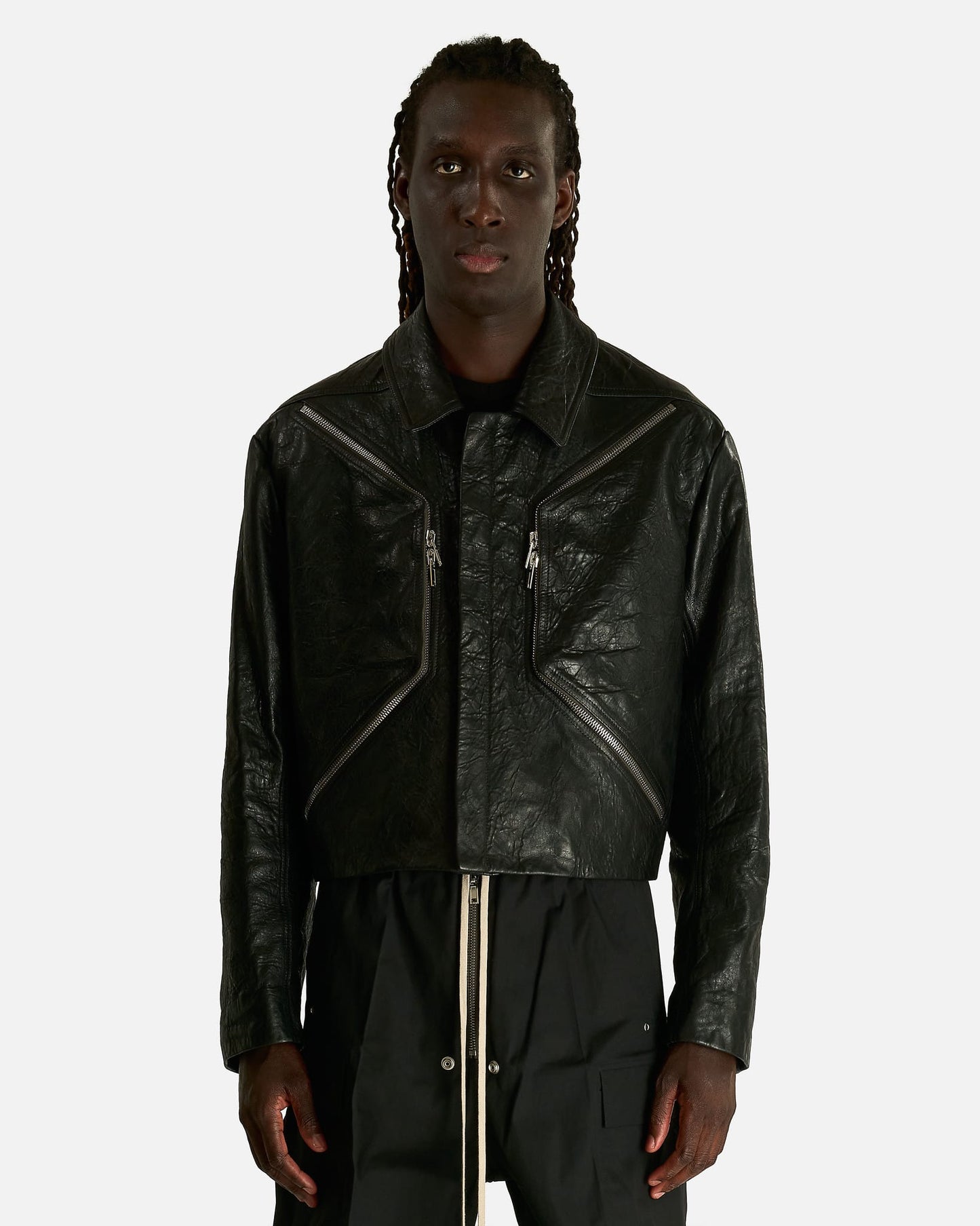 Rick Owens Men's Jackets Heizer Mac Jacket in Black