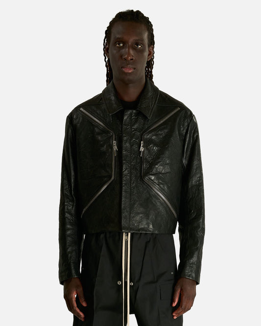 Rick Owens Men's Jackets Heizer Mac Jacket in Black