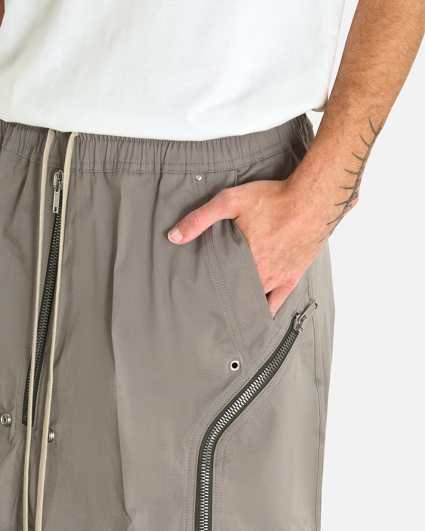 Rick Owens Men's Shorts Heizer Shorts in Steel