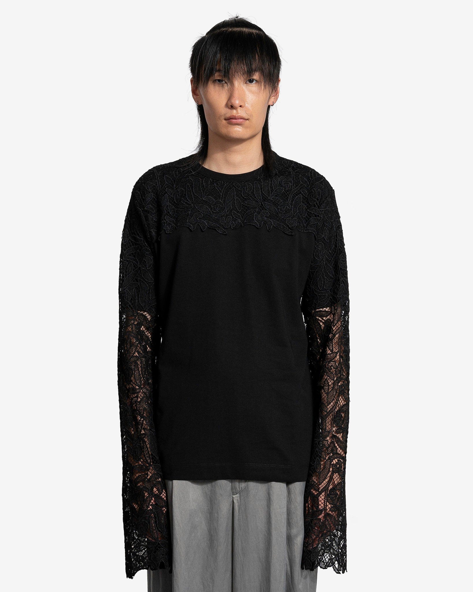 Dries Van Noten Men's Shirts Helmer Jersey in Black