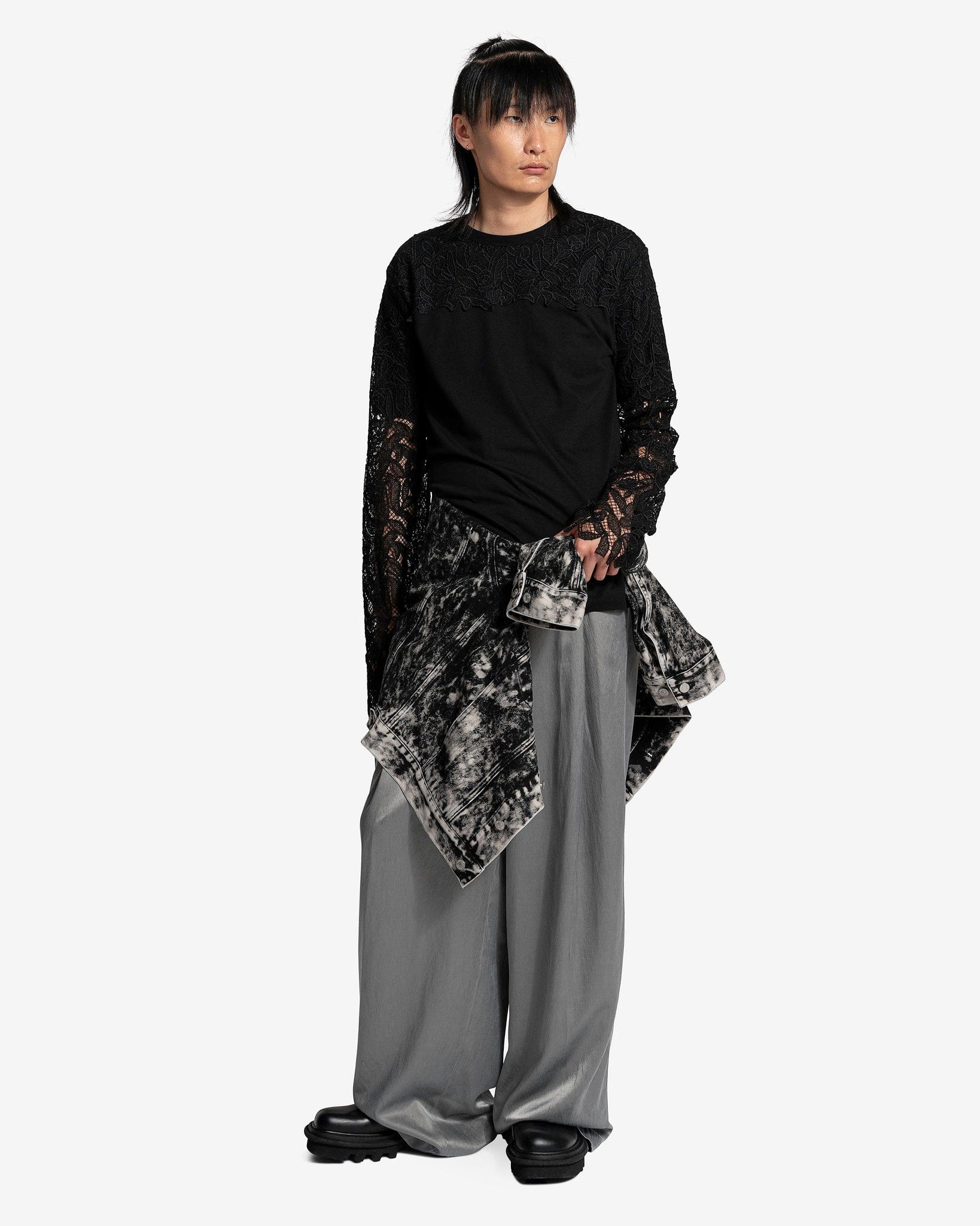 Dries Van Noten Men's Shirts Helmer Jersey in Black