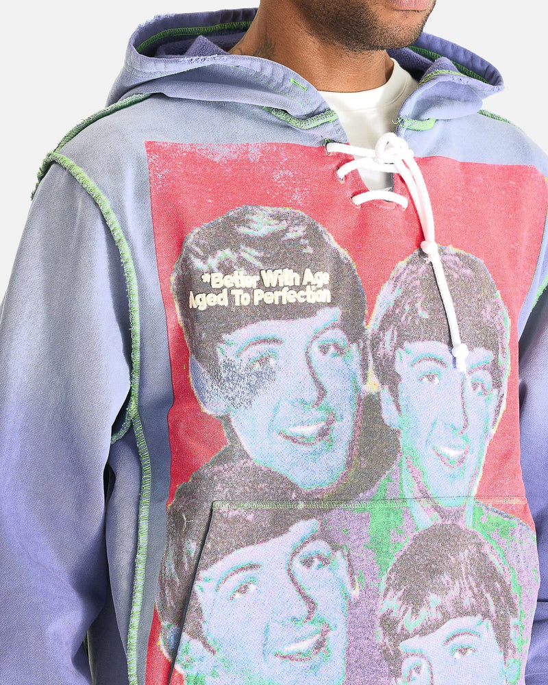 Better With Age Men's Sweatshirts Help! Hoodie in Periwinkle
