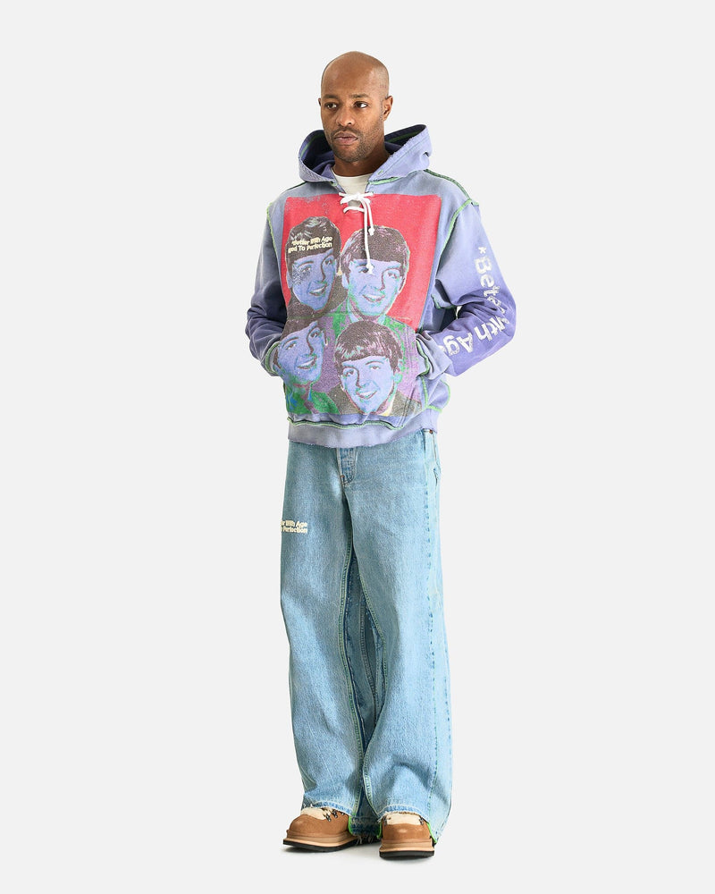 Better With Age Men's Sweatshirts Help! Hoodie in Periwinkle