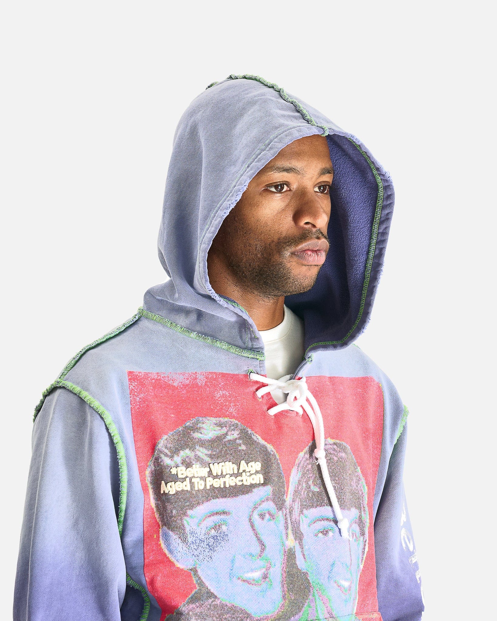 Better With Age Men's Sweatshirts Help! Hoodie in Periwinkle