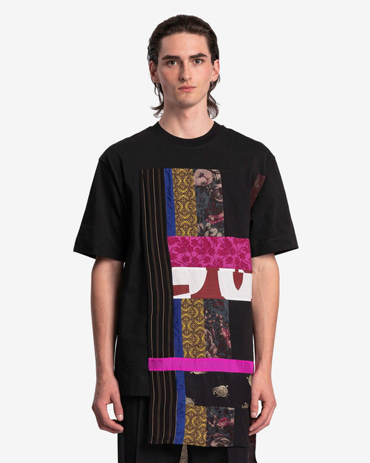 Dries Van Noten Men's T-Shirts Heltz Patch Shirt in Black