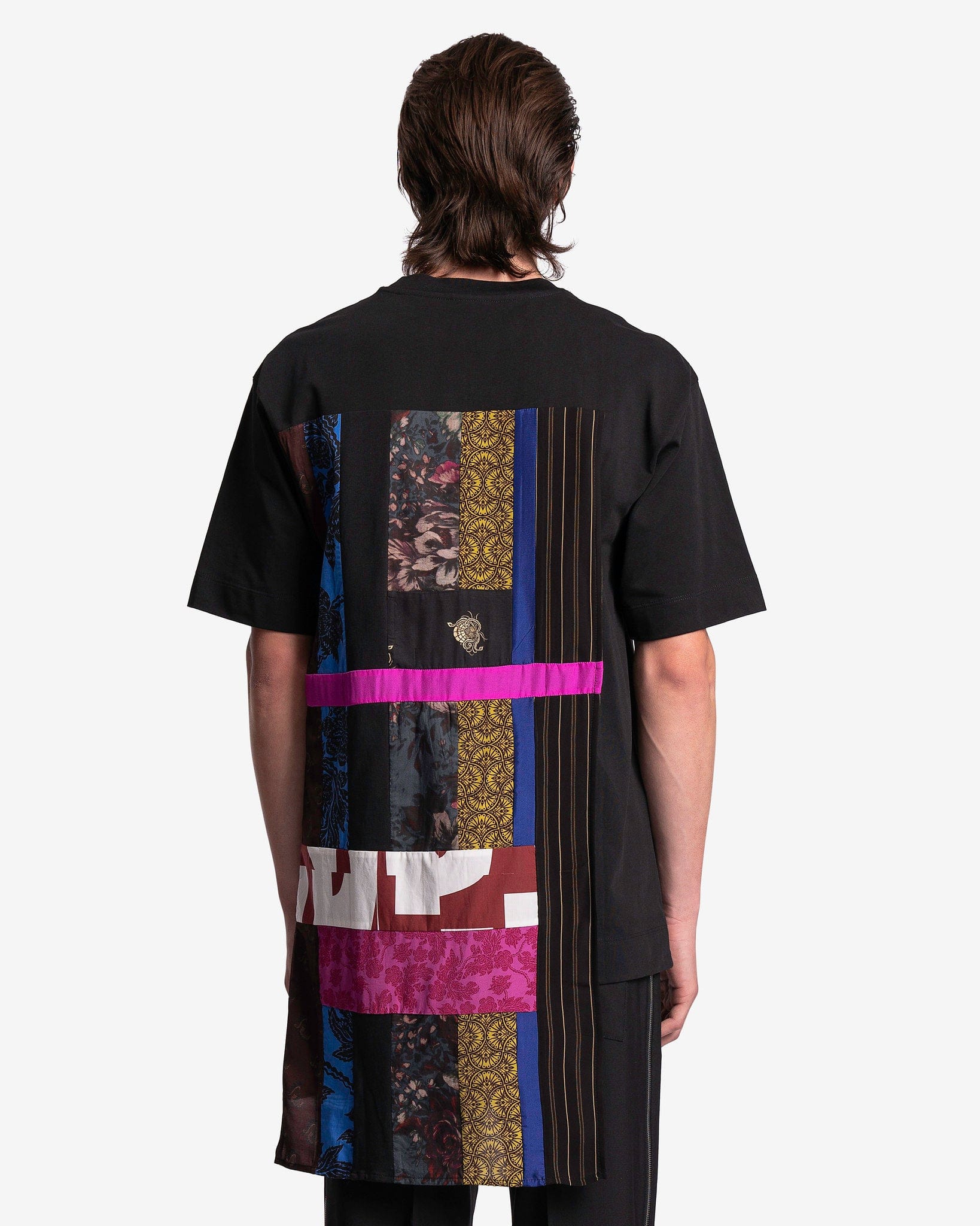 Dries Van Noten Men's T-Shirts Heltz Patch Shirt in Black