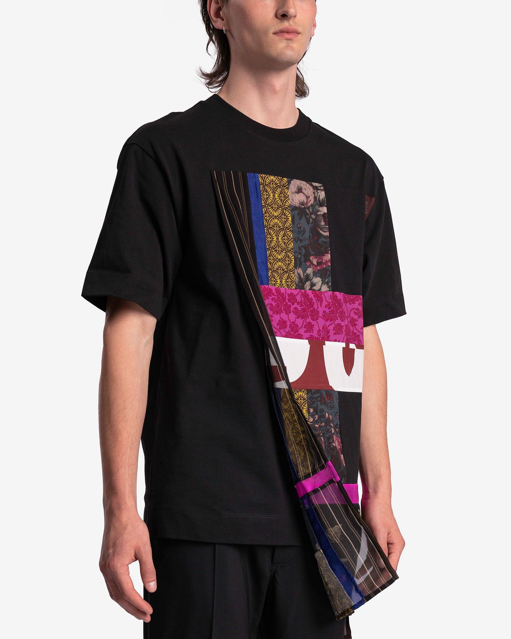 Dries Van Noten Men's T-Shirts Heltz Patch Shirt in Black