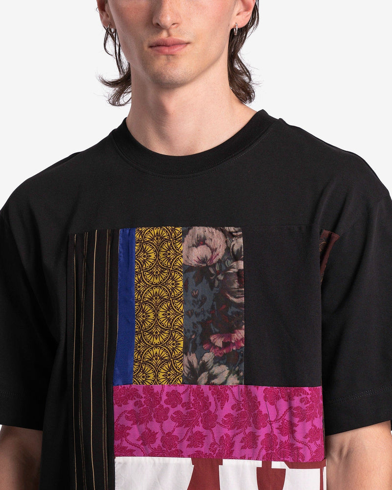 Dries Van Noten Men's T-Shirts Heltz Patch Shirt in Black