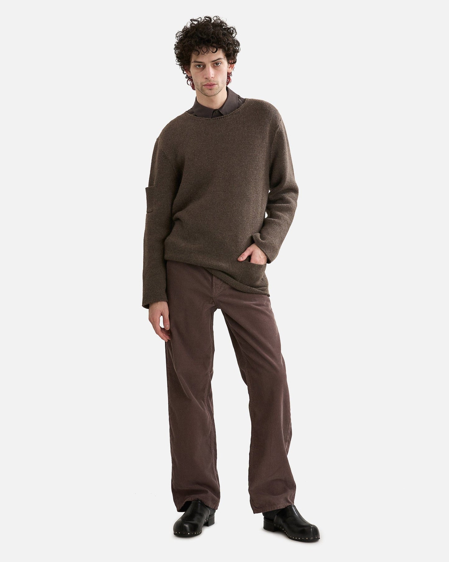 The Row Men's Shirts Hesse Top in Dark Sand