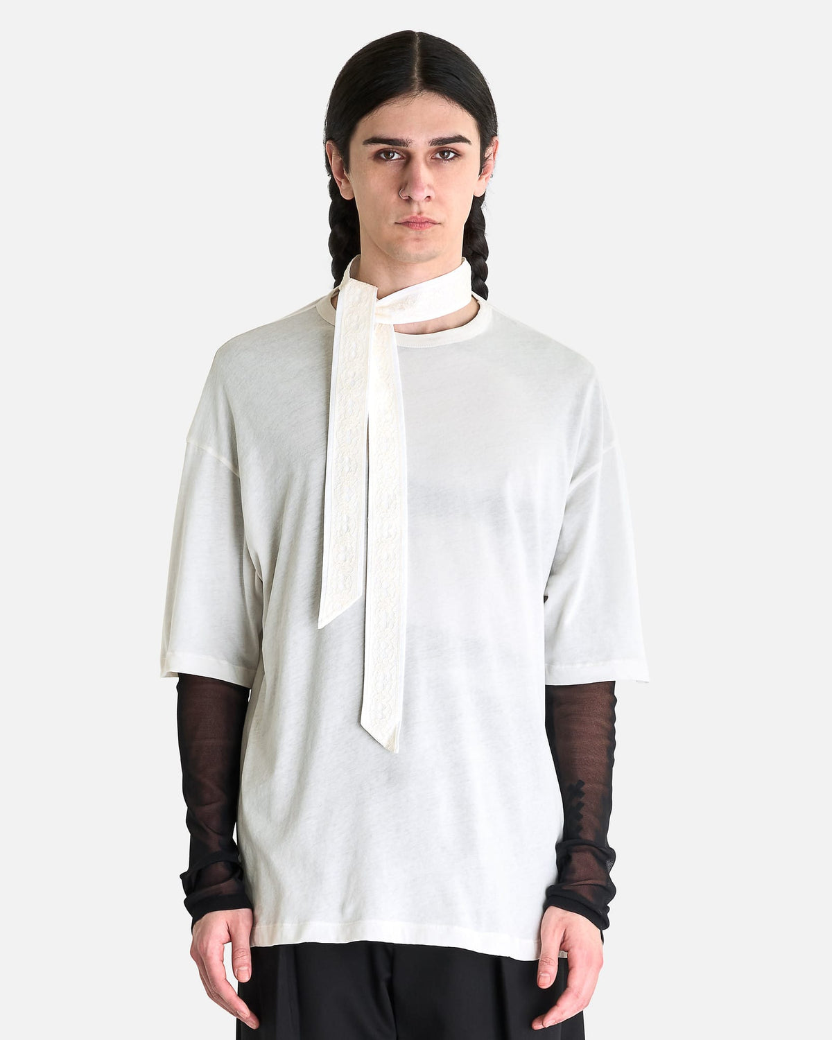 Ann Demeulemeester Men's T-shirts High Comfort T-Shirt in Ivory