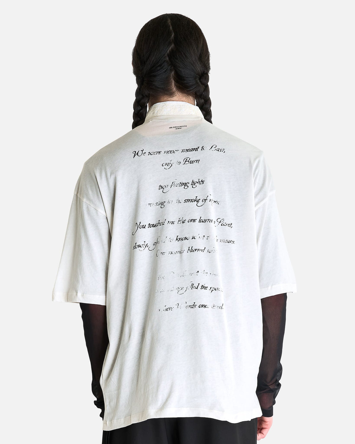 Ann Demeulemeester Men's T-shirts High Comfort T-Shirt in Ivory