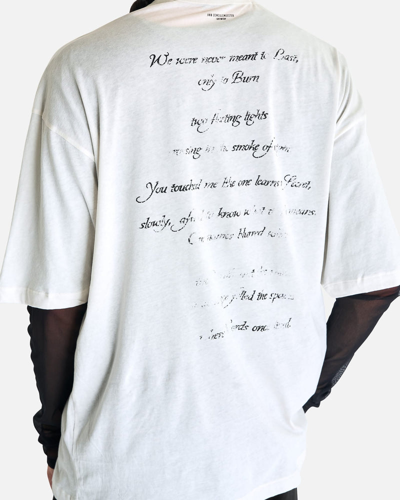 Ann Demeulemeester Men's T-shirts High Comfort T-Shirt in Ivory