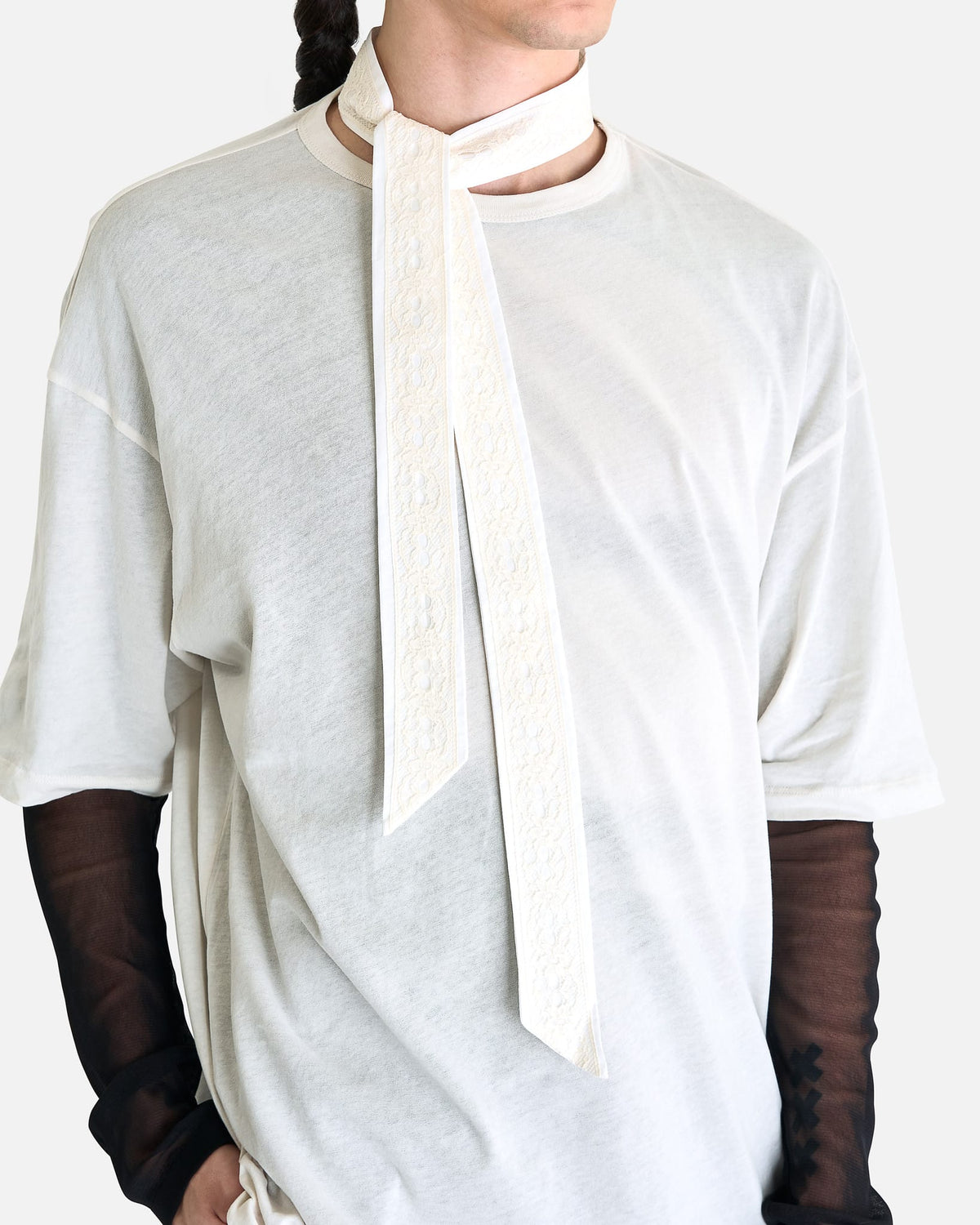 Ann Demeulemeester Men's T-shirts High Comfort T-Shirt in Ivory