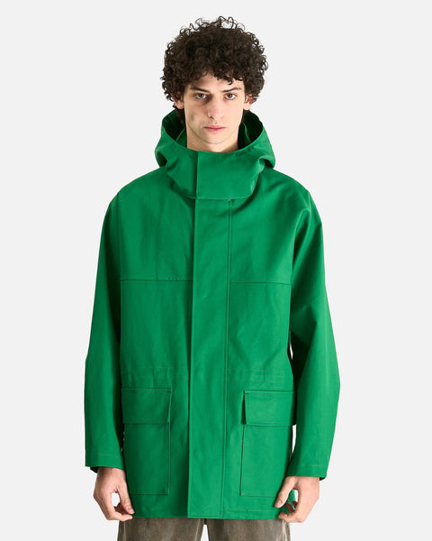 High-Density Bonded Cotton Gabardine Blouson in Green – SVRN