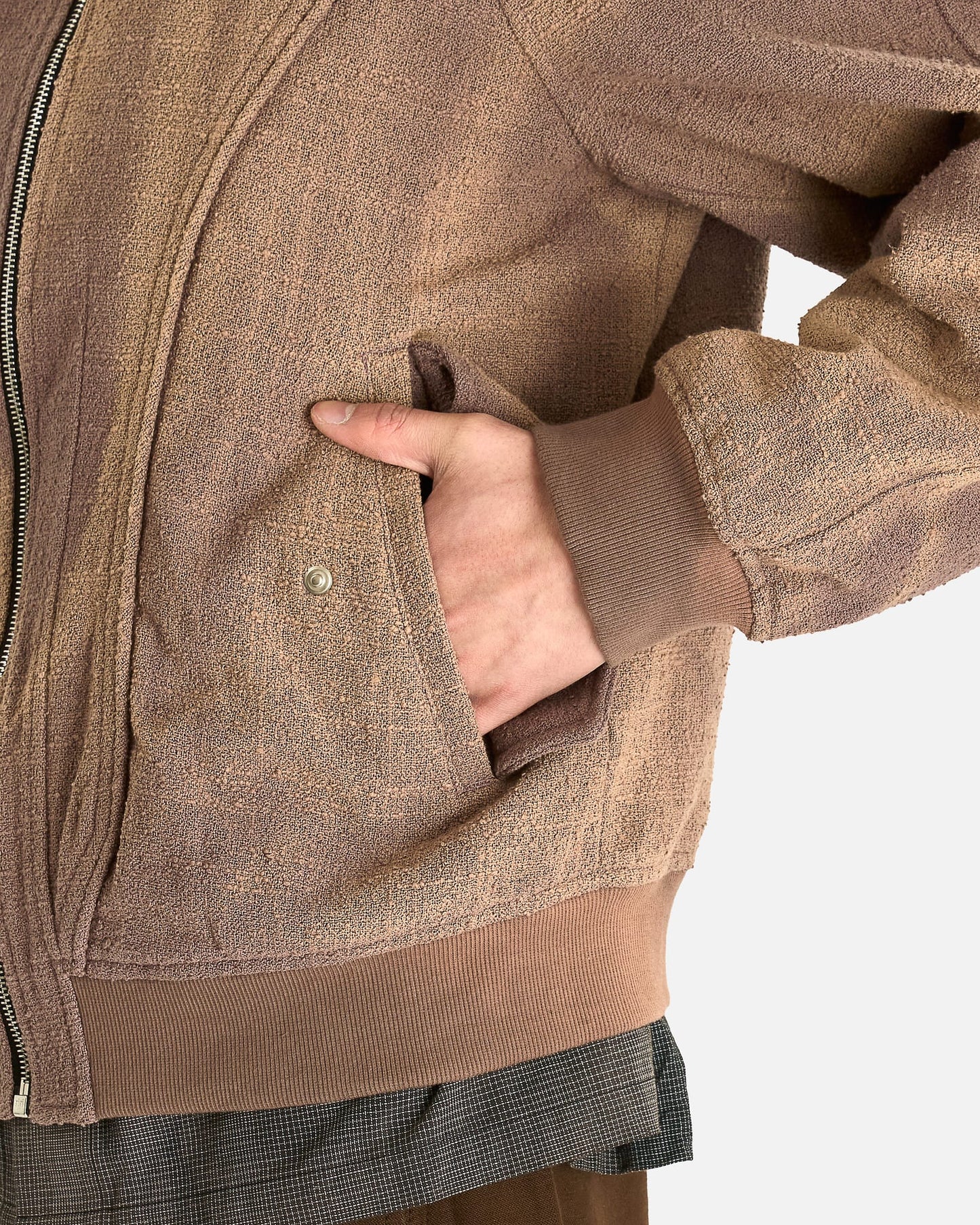 JiyongKim Men's Tops High Neck Blouson in Brown