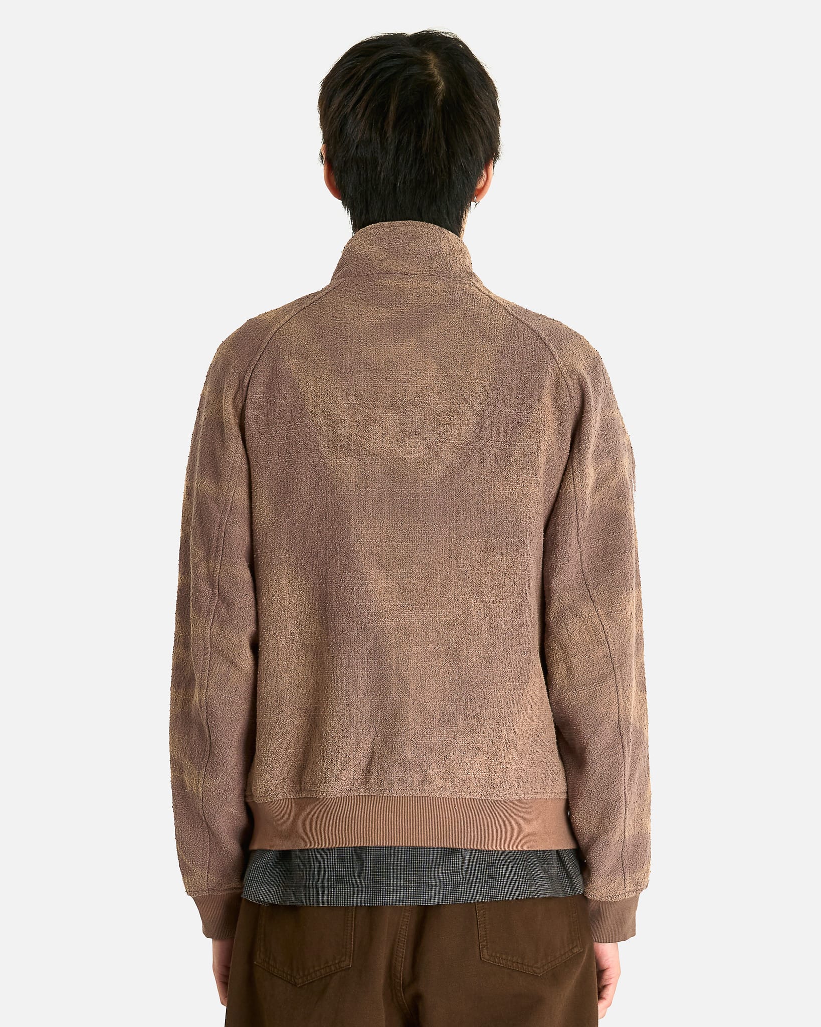 JiyongKim Men's Tops High Neck Blouson in Brown