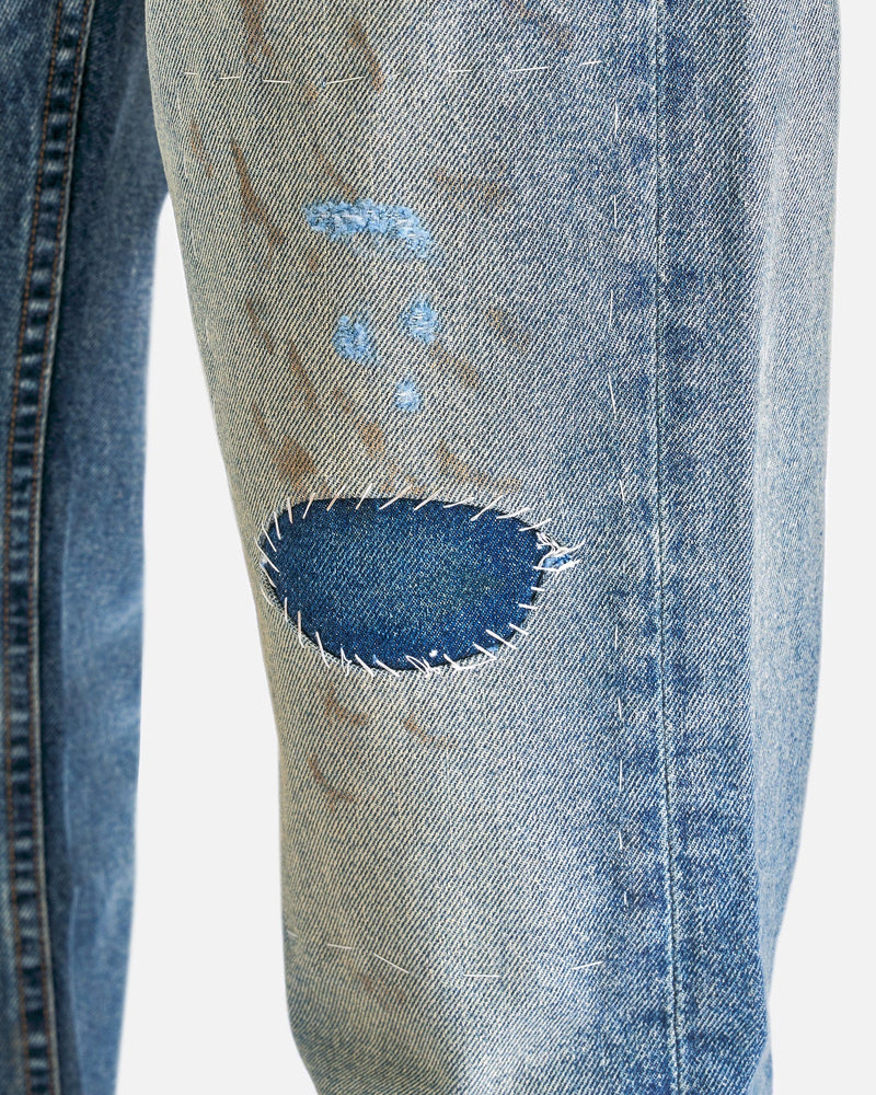 Hit and Run Flare Jeans in Dirty Medium Blue – SVRN Hit and Run Flare Jeans in Dirty Medium Blue – SVRN