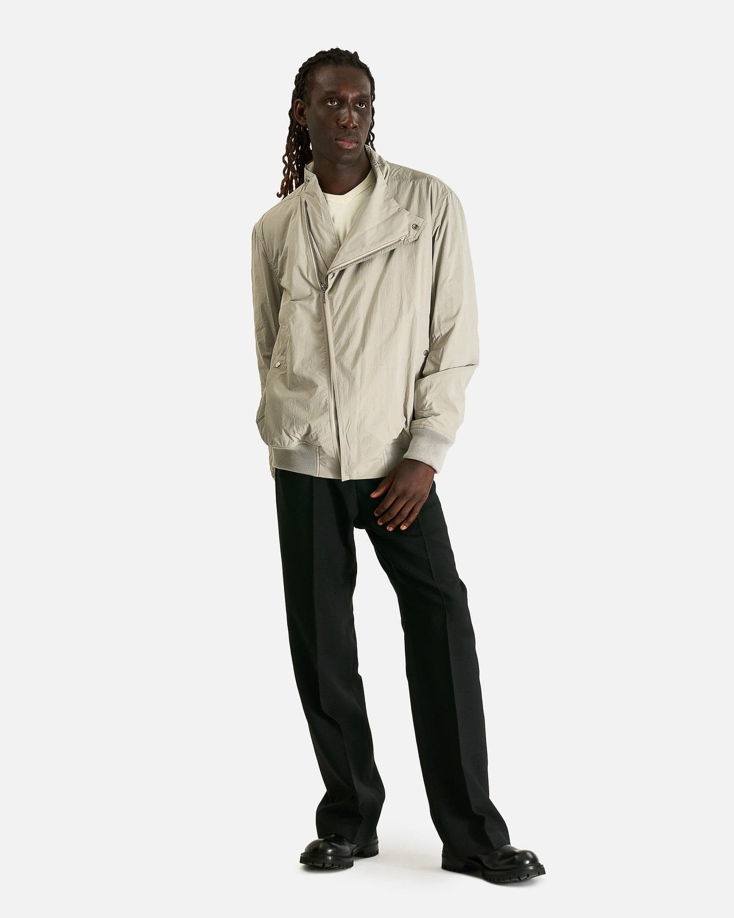 Rick Owens Men's Jackets Hollywood Flight in Pearl