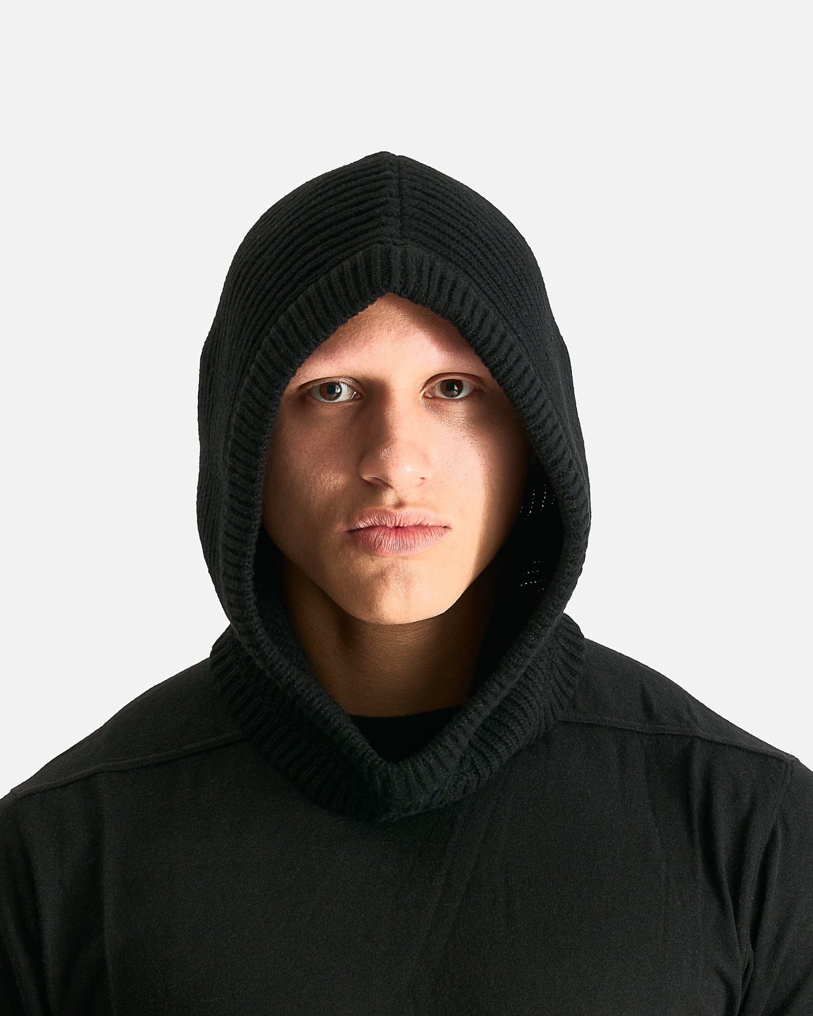 帽子 Rick Owens - Cashmere Hood Black Hollywood Cashmere Hood by Rick Owens on Sale