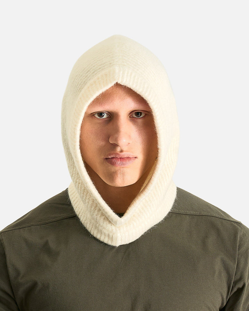 Rick Owens Men's Hats OS Hood in Milk