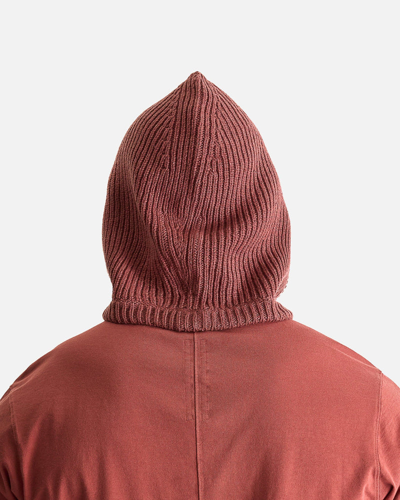 Rick Owens Men's Hats OS Hood in Rosewood