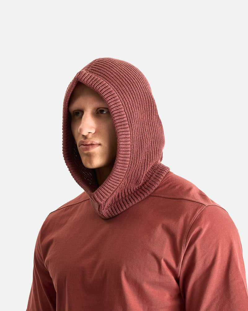 Rick Owens Men's Hats OS Hood in Rosewood