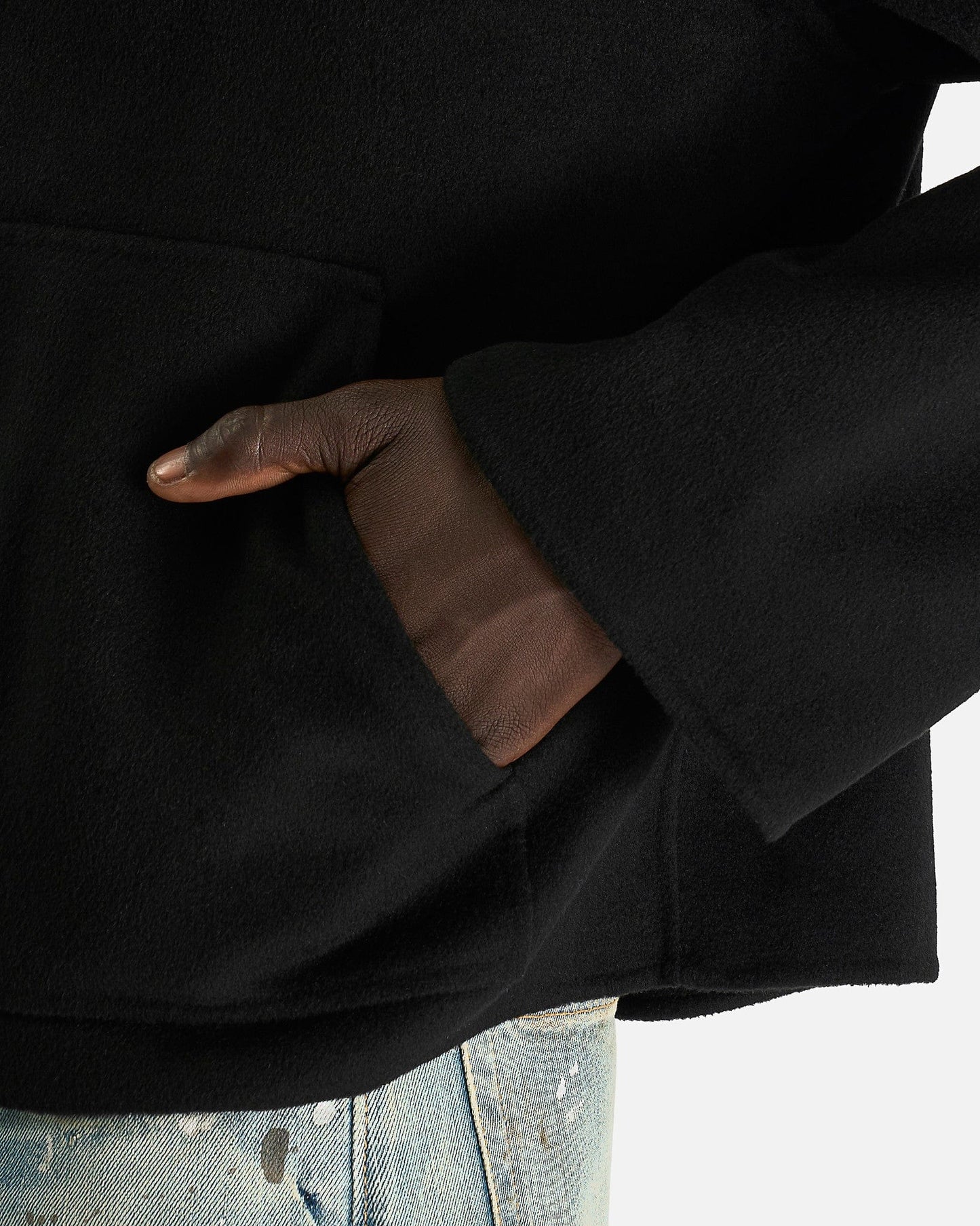 Acne Studios Men's Jackets Hooded Cashmere Jacket in Black