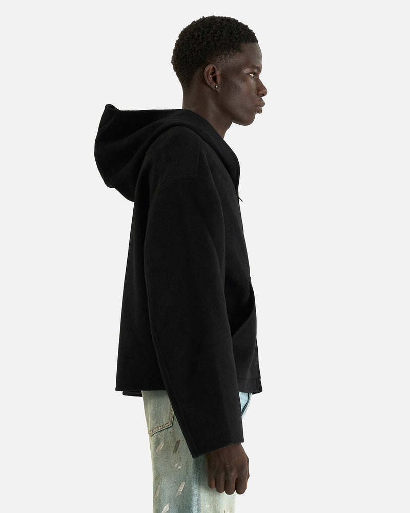 Acne Studios Men's Jackets Hooded Cashmere Jacket in Black