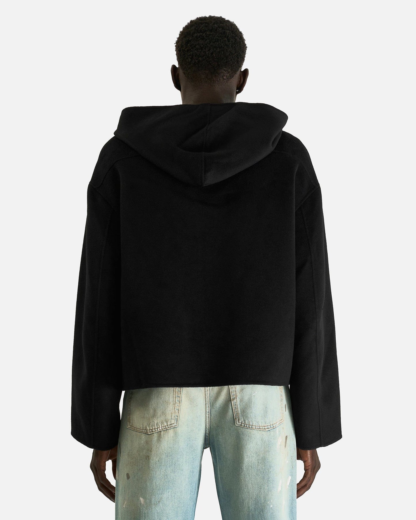 Acne Studios Men's Jackets Hooded Cashmere Jacket in Black