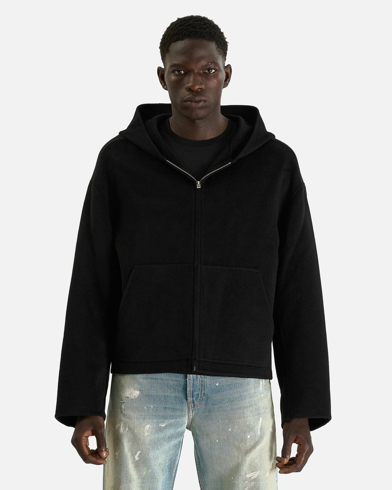 Acne Studios Men's Jackets Hooded Cashmere Jacket in Black