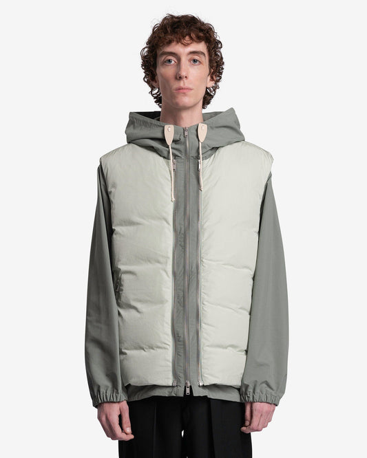 Jil Sander Men's Jackets Hooded Down Jacket in Sage