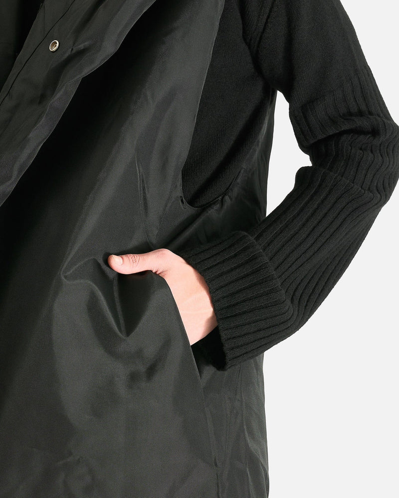 Rick Owens DRKSHDW Men's Coat Hooded Liner in Black
