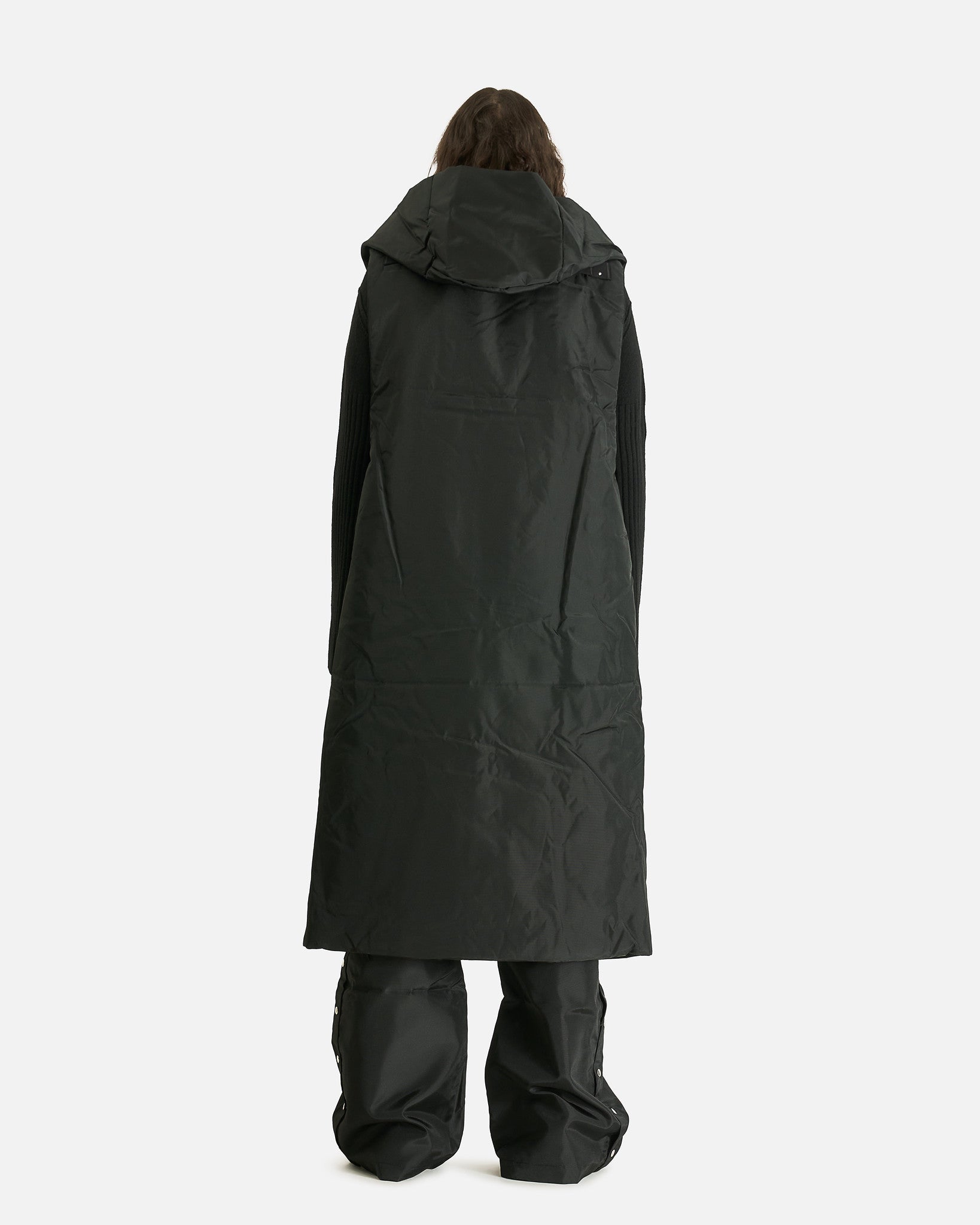 Rick Owens DRKSHDW Men's Coat Hooded Liner in Black
