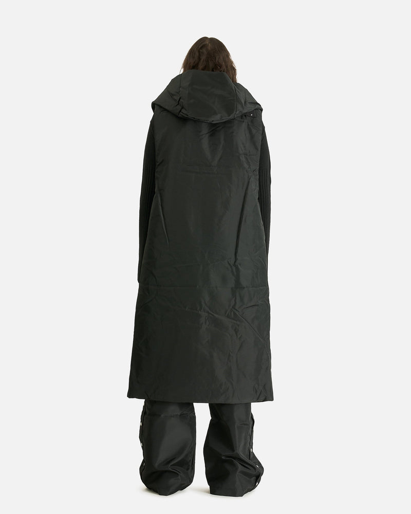 Rick Owens DRKSHDW Men's Coat Hooded Liner in Black