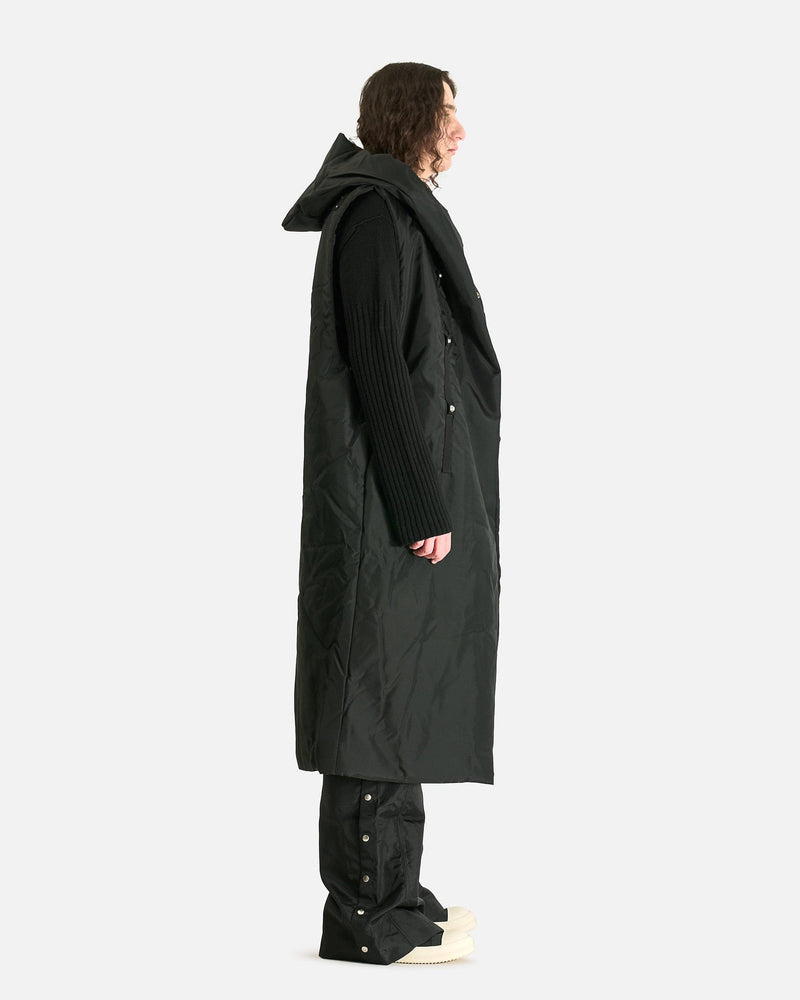 Rick Owens DRKSHDW Men's Coat Hooded Liner in Black