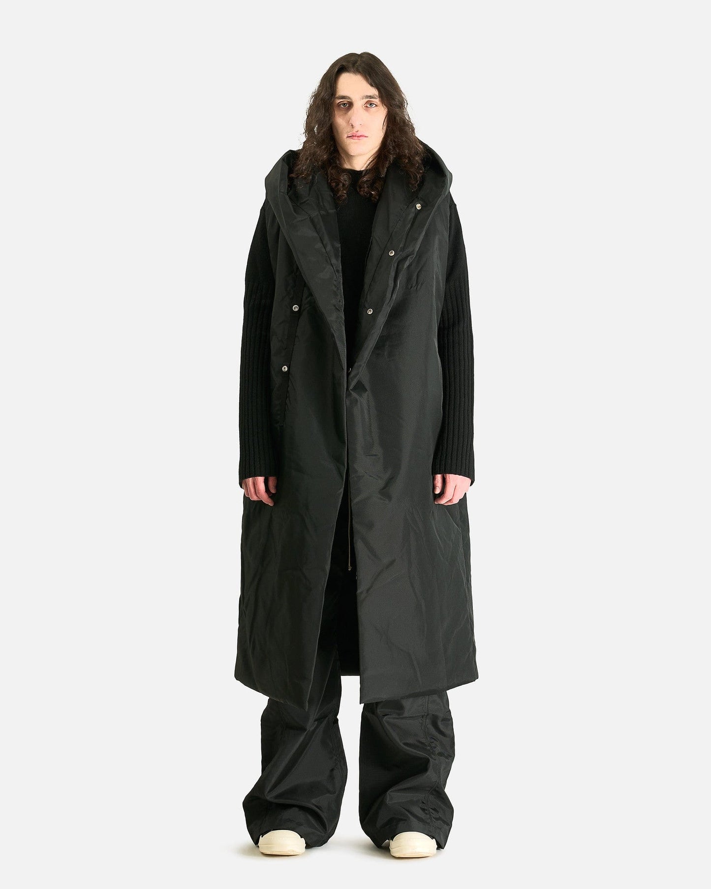 Rick Owens DRKSHDW Men's Coat Hooded Liner in Black