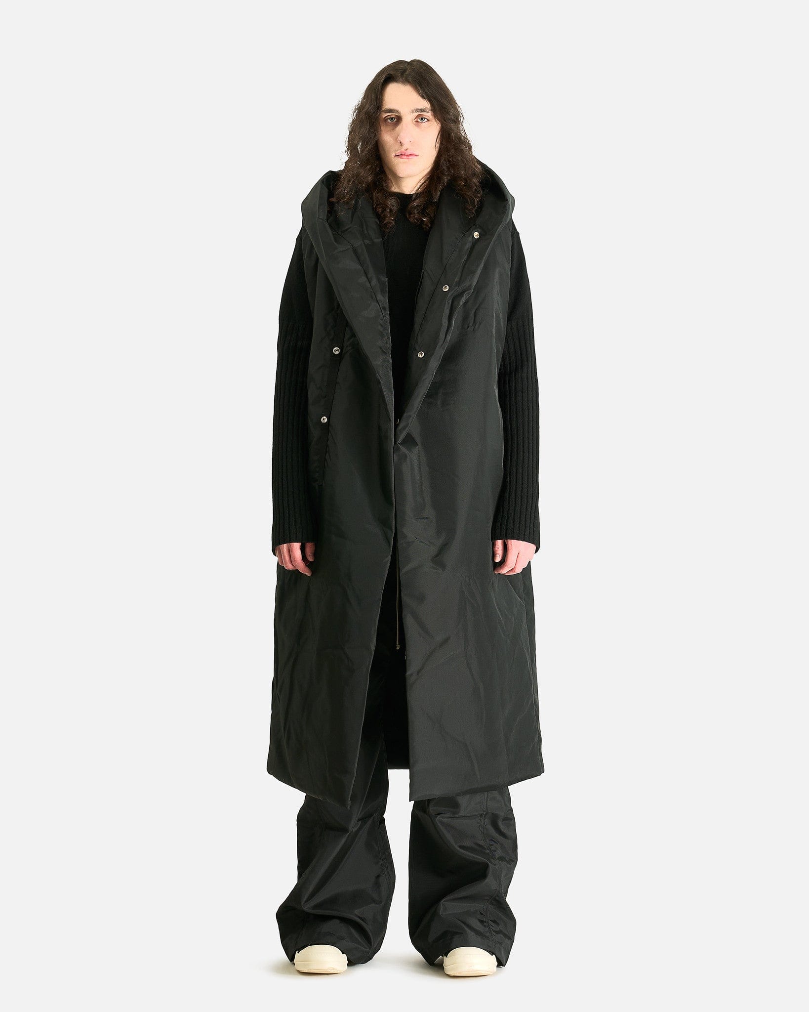 Rick Owens DRKSHDW Men's Coat Hooded Liner in Black