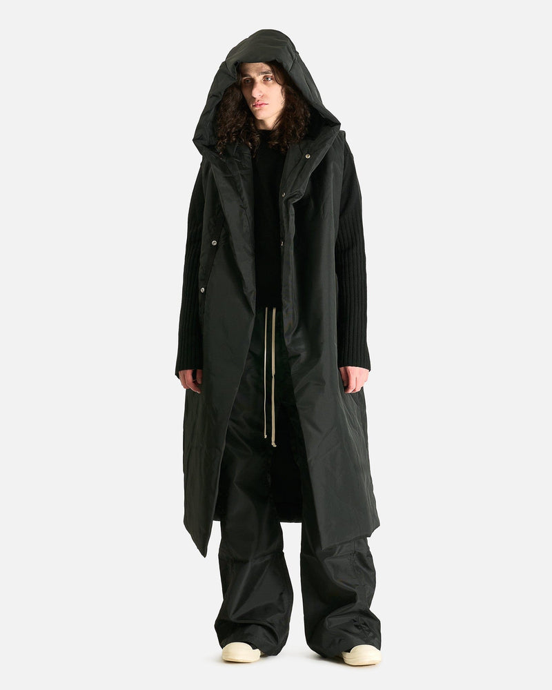 Rick Owens DRKSHDW Men's Coat Hooded Liner in Black