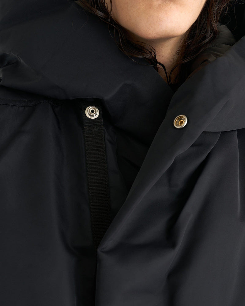 Rick Owens Men's Jackets Hooded Liner Jacket in Black