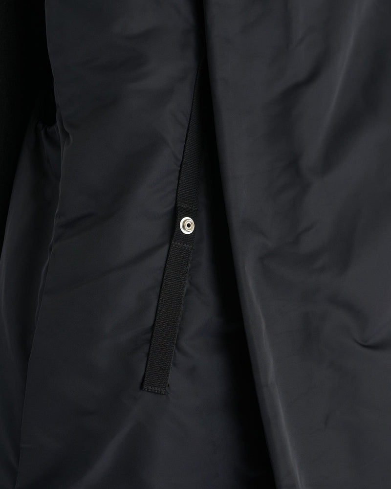 Rick Owens Men's Jackets Hooded Liner Jacket in Black