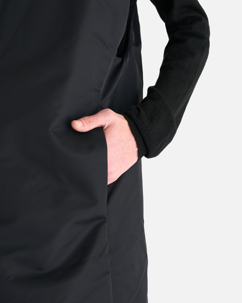 Rick Owens Men's Jackets Hooded Liner Jacket in Black