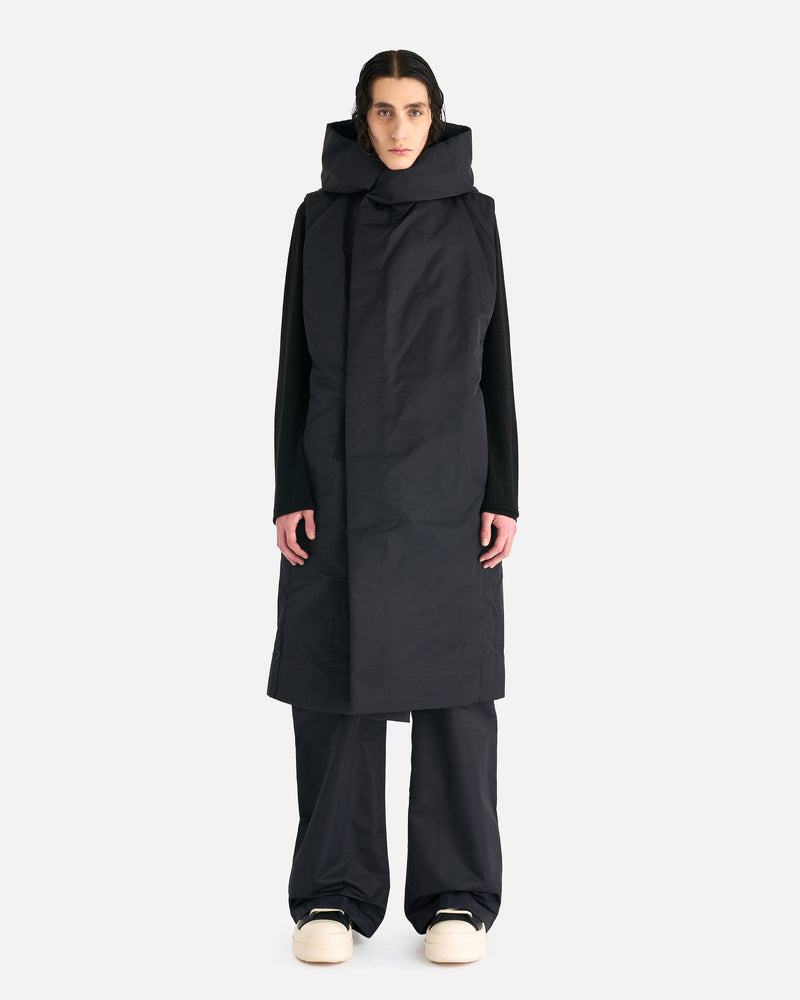 Rick Owens Men's Jackets Hooded Liner Jacket in Black